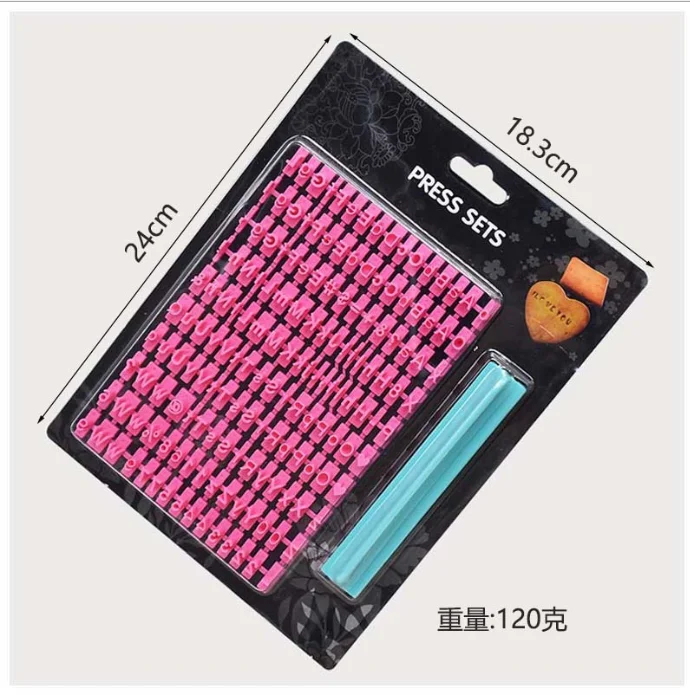 Алфавит в нижнем футляре для печенья резак помадки штамп пластиковый тиснитель формы торта форма