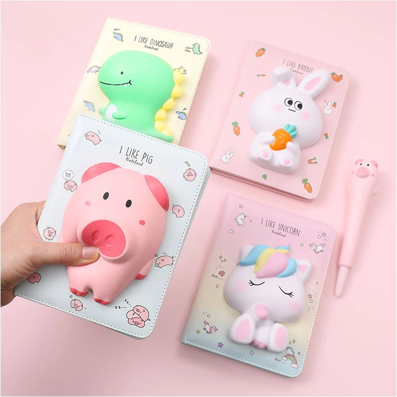 Простой Kawaii уменьшить давление Журнал Дневник ПУ планировщик расписания офисные канцелярские декомпрессии записная