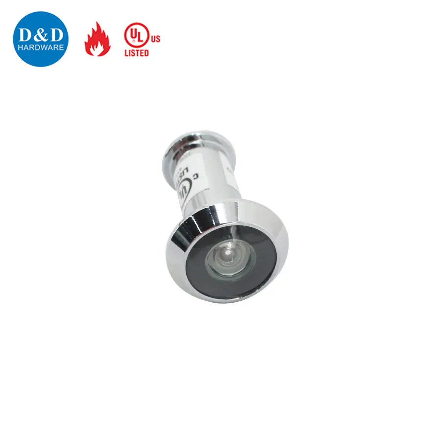 High Quality Competitive Price UL Fire Rated Brass Door Spy Eye Hole Viewer with Glass Len