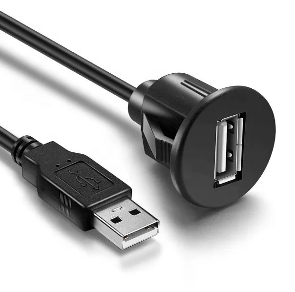 Extension lead car panel mount QC2.0 USB port