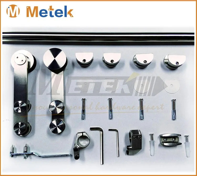 Прямая поставка с фабрики оптовая продажа Дешевая современная бескаркасная белая алюминиевая стеклянная подвесная рейка для коммерческого дома раздвижные двери сарая