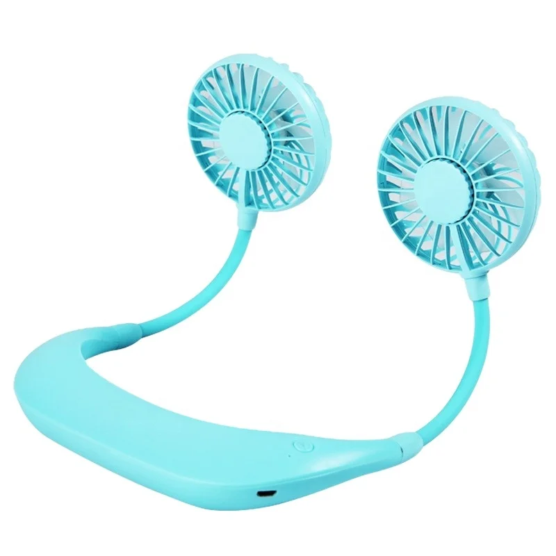 Q10 cheap price cold Handheld folding fan with fragrant portable rechargeable Hanging neck fan mini fan with led light