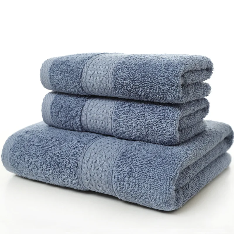 Luxury home bath towel 3 pieces gift set luxury wholesale towels bath 100% cotton