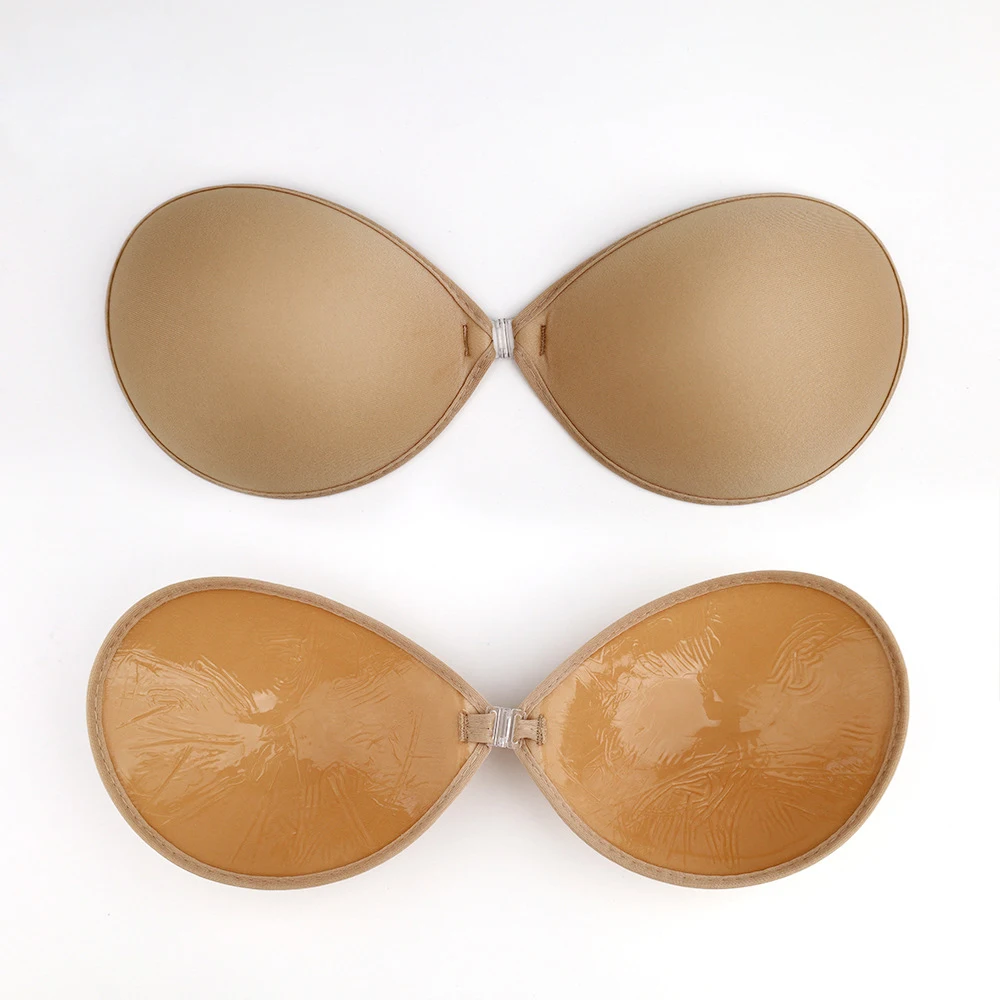 Adhesive Sticky Bra for Women Push Up Invisible Reusable Strapless Silicone Bras with Breast Lift for Backless Dress