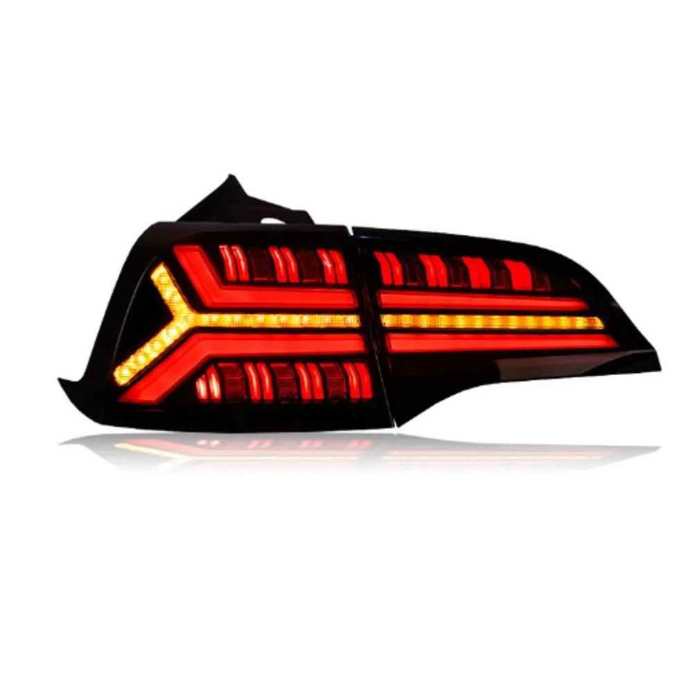 BAINEL  LED Flow Light Steering Driving Light Brake Reversing Light Tesla Model 3 Modified Taillights
