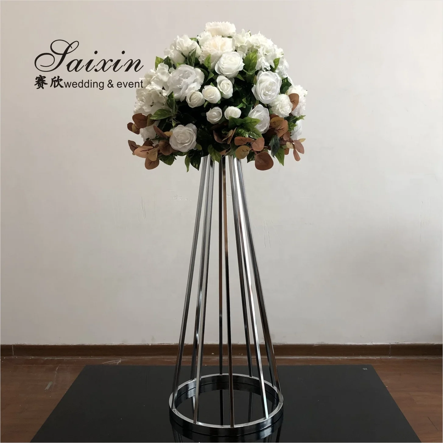 ZT-417G  Hot selling  gold metal flower stand for wedding table centerpieces