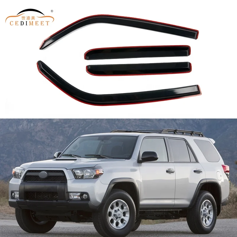 Acrylic Material Door Sun Visor Car Accessories In Channel Window Visor Vent Sun Shade Rain Guard For 4runner 2010-2020