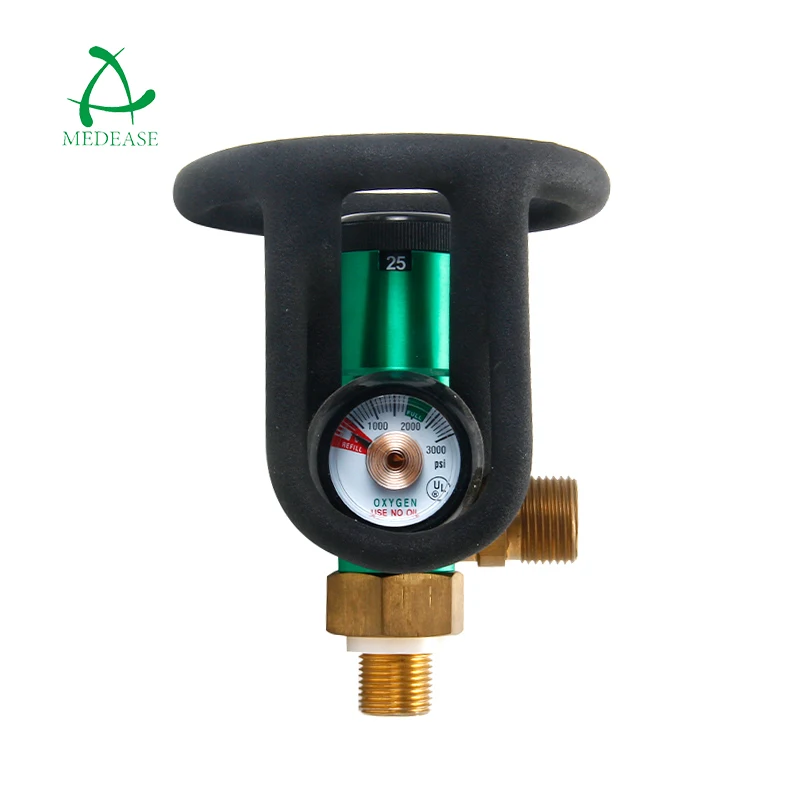 MEDEASE ALL IN ONE Click Style High Flow Medical Oxygen Cylinder Regulator