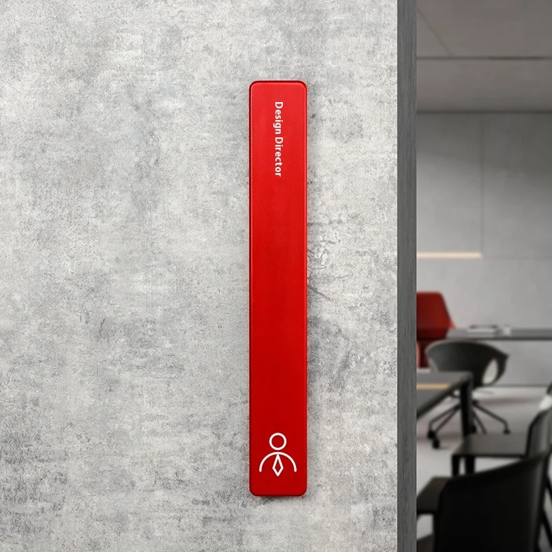 Customizable Hanging Metal House Number Sign for Office Hotel Toilet  Modern simple Office doorplate Custom Door Sign Plate