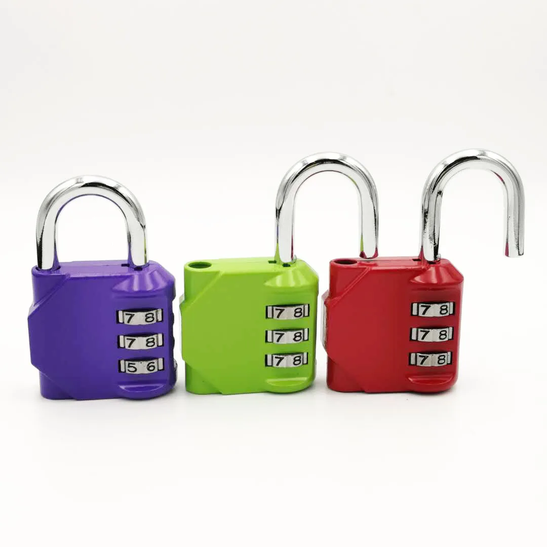 Wholesale china metal  Suitcase luggage 3 dial digits Combination  Padlock for cosmetic box