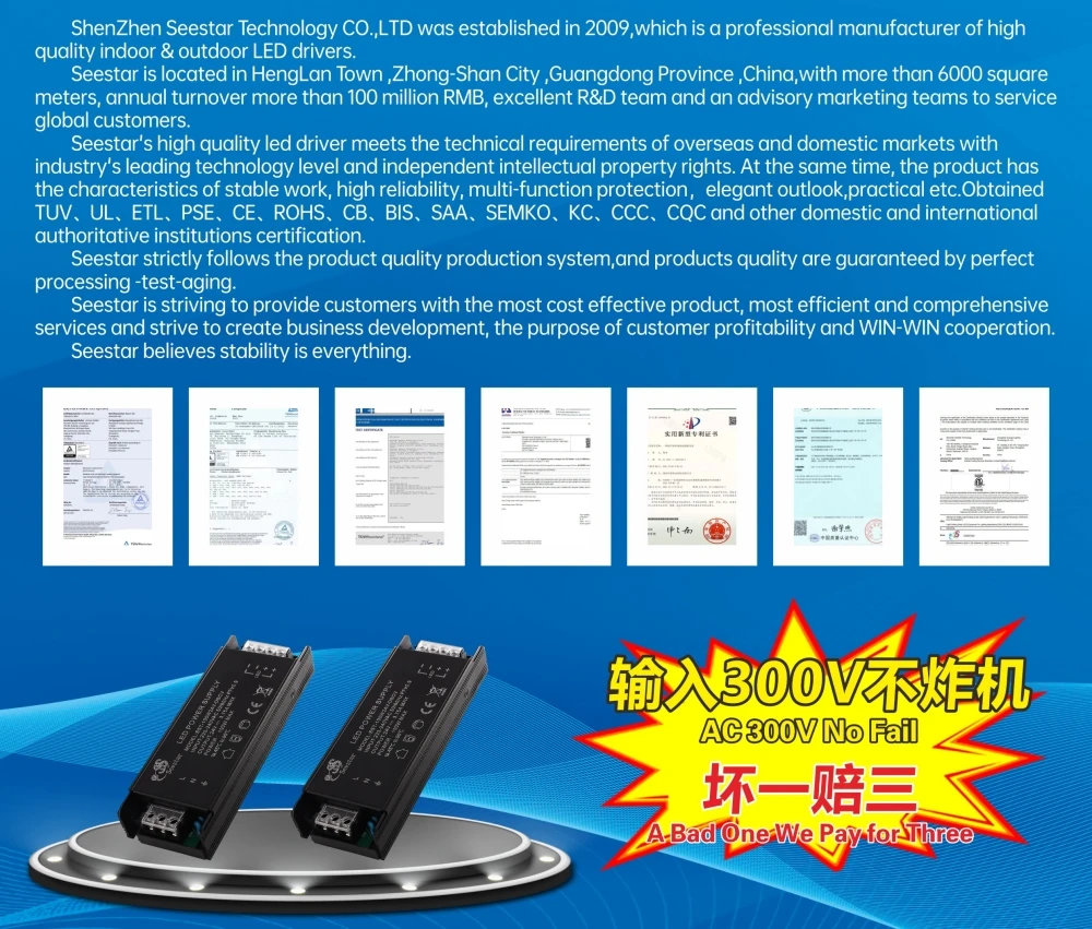 DC 24V LED Power Supply AC200-240V 100% Power With Synchronous Rectification 60W 100W 150W 200W 300W 400W Led Power Supply