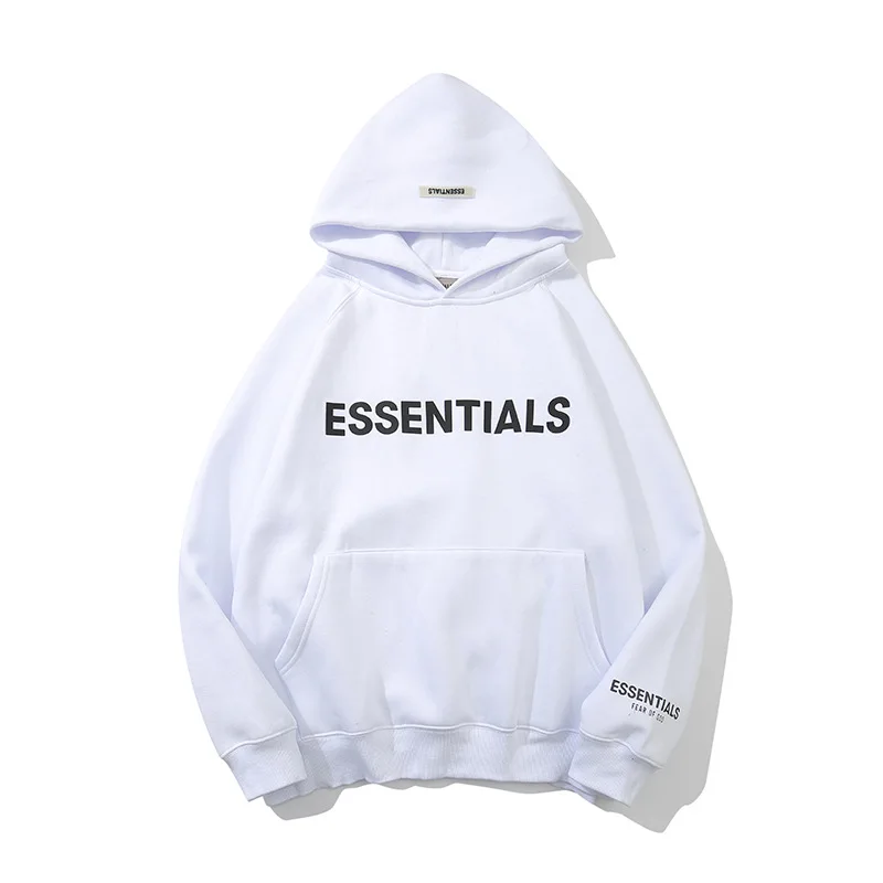 New Style Sudadera Essentials Fear Of God Sweater Streetwear Oversized Fleece Pullover Men Casual Letter Print Essentials Hoodie