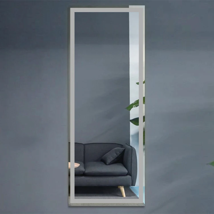 wholesale wall luxury home decor bathroom large full length hanging floor salon mounted smart touch swittch led mirror miroir