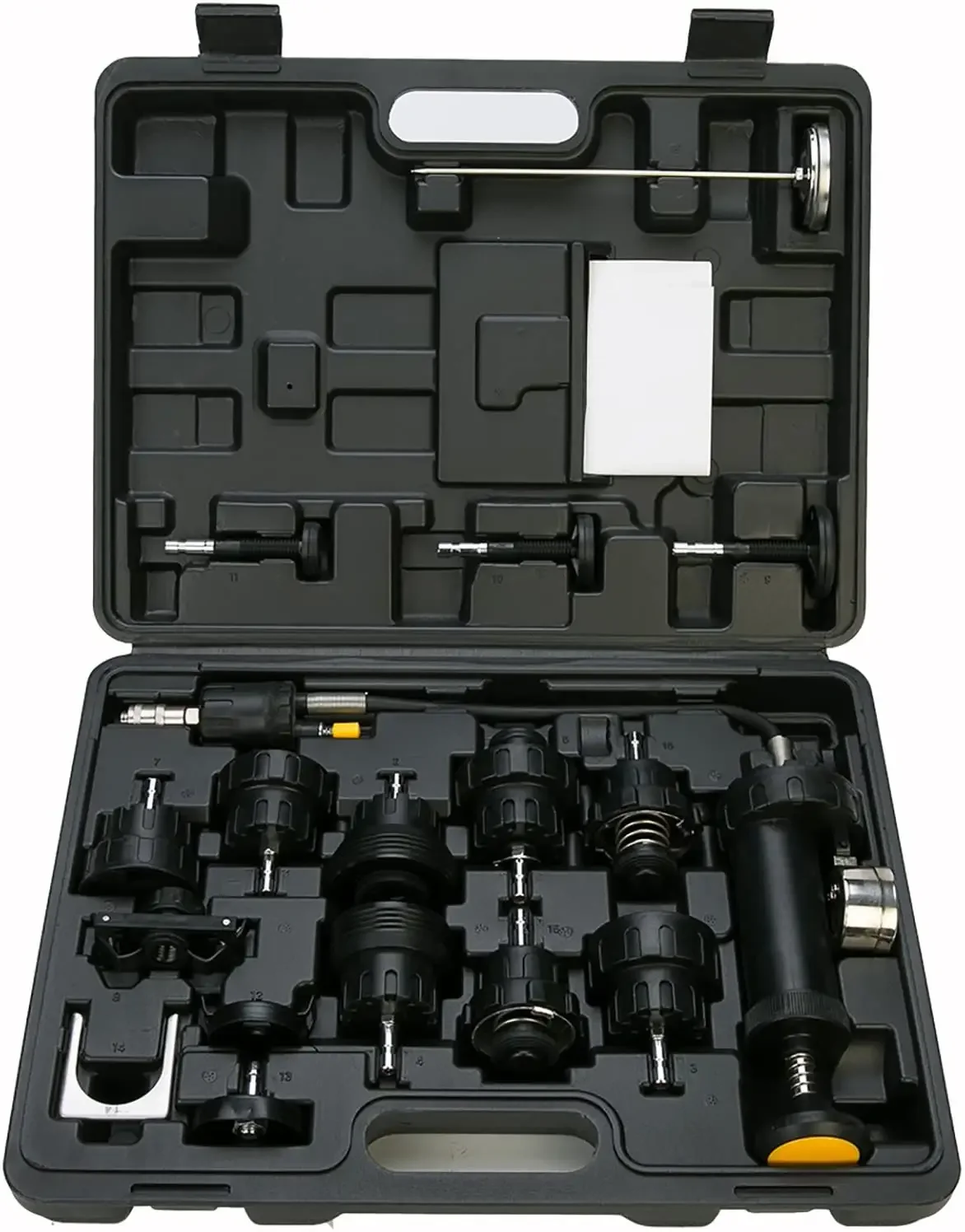 18pcs Radiator Pump Pressure Tester and Vacuum Pump Type Cooling System Kit Water Tank Leak Detector