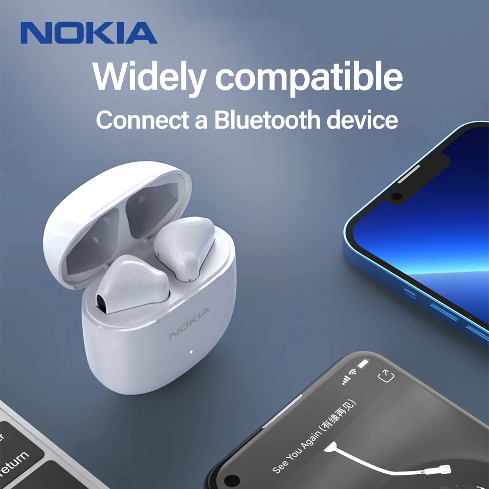 2022 новый стиль Nokia E3103 наушники беспроводные Bluetooth для спорта разноцветная гарнитура TWS
