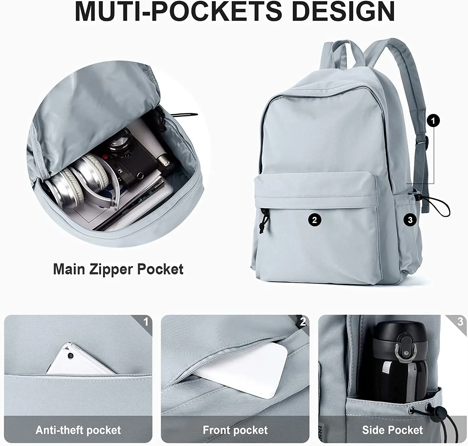 Customized Lightweight Travel Rucksack USB Port Fashionable Waterproof Bookbag College School Casual Style Unisex Mesh Boys
