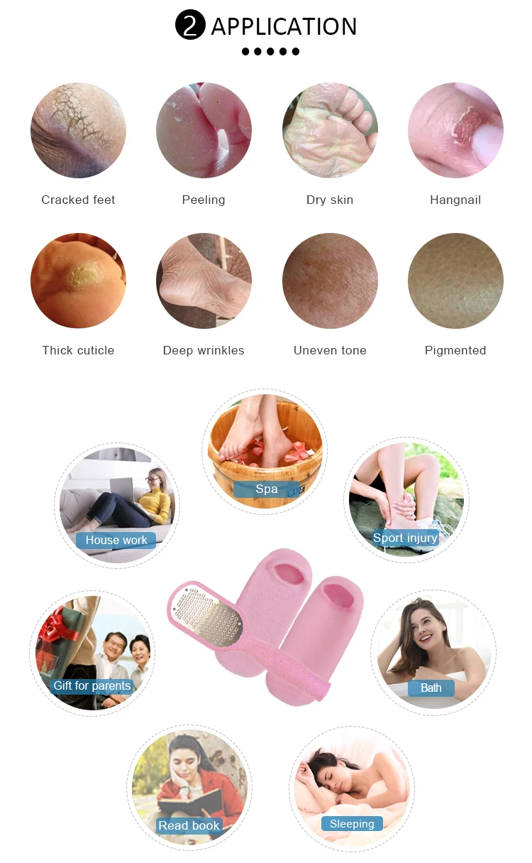 Foot Mask Care Spa Gel Sock Moisturizing Socks Essential Oil Infused Silicone For Dry Cracked Feet Women Men
