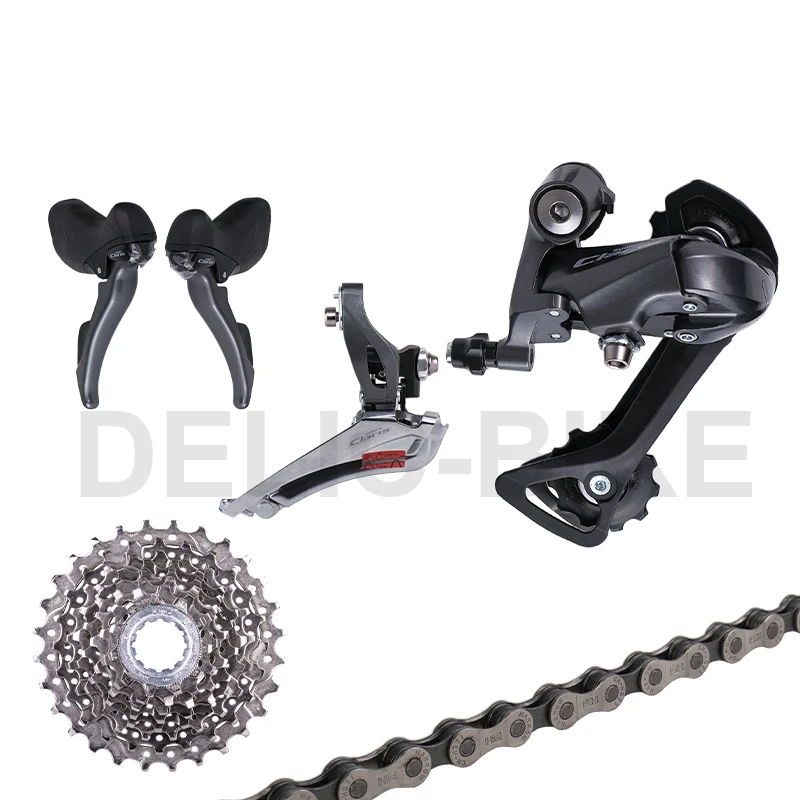 SHIMANO CLARIS R2000 2x8 Speed Groupset include R2000 Shifter Front/Rear Derailleur and HG50-8 Cassette HG71 Chains Original