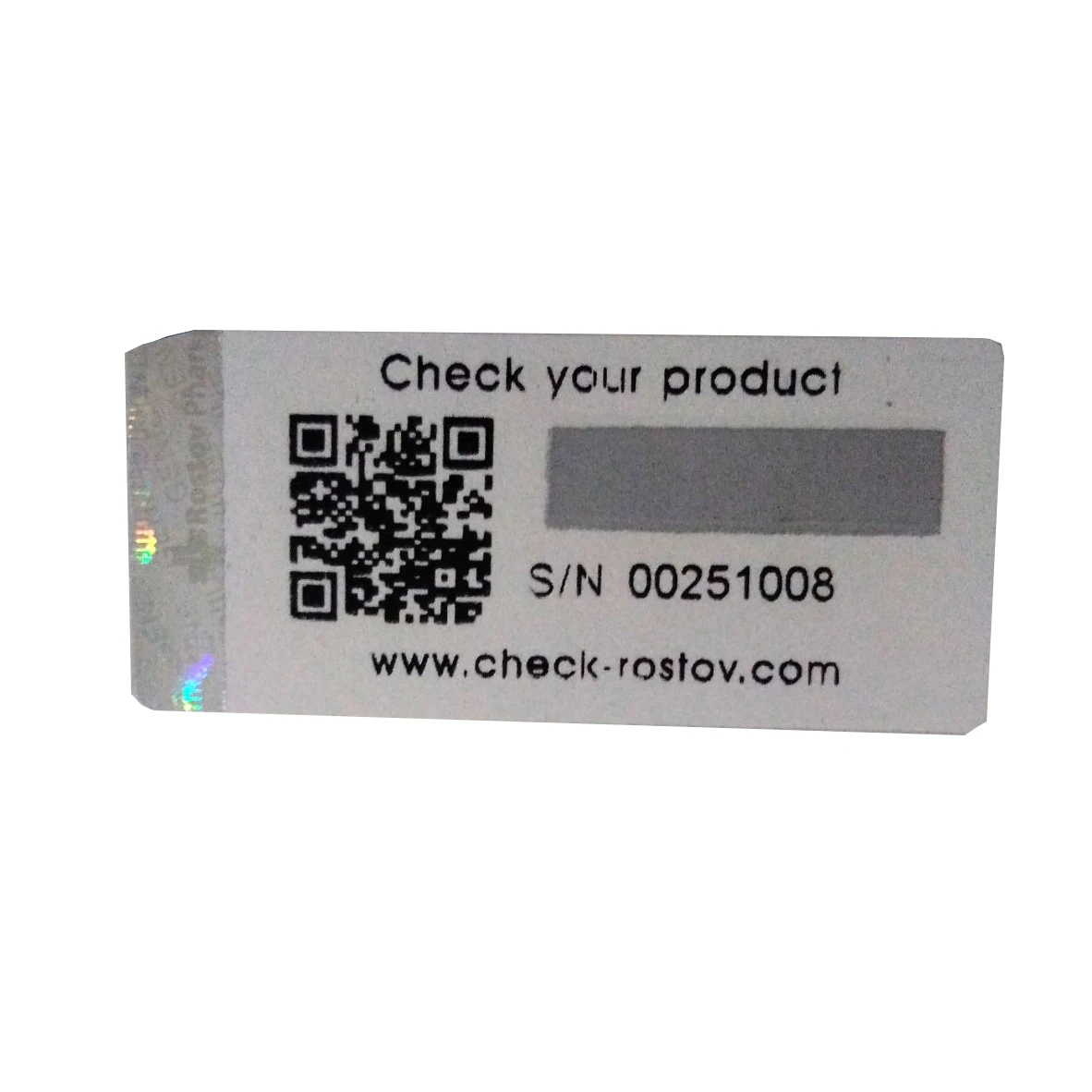 Custom Hot Sale Holographic Sticker with Barcode / QR Code