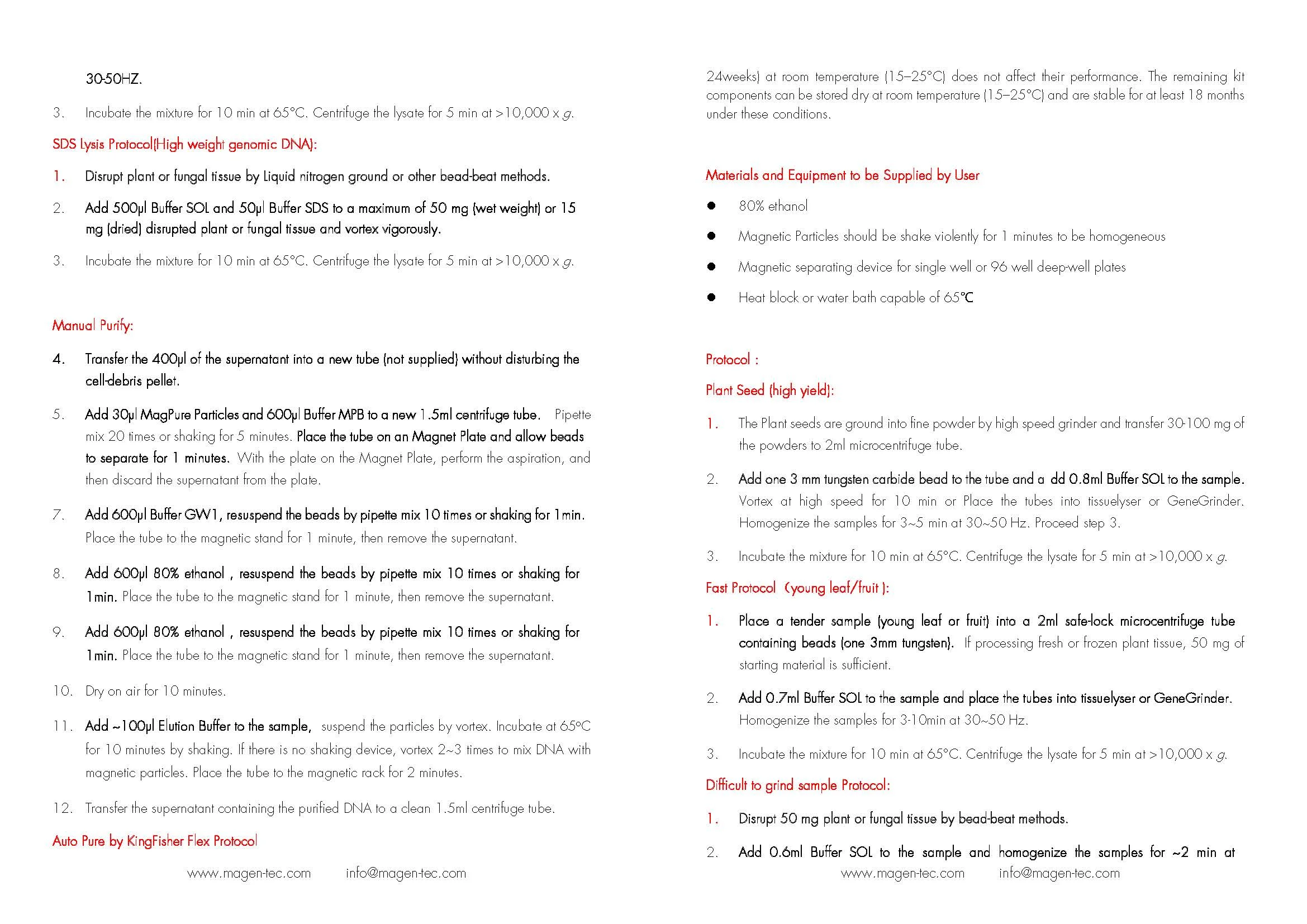 MagPure Seed DNA LQ Kit, D6352, plant DNA isolation kit