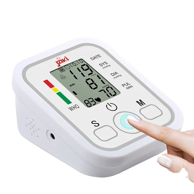 Medical English Voice Arm Digital Blood Pressure Monitor colorful backlight 2 Users * 99 Groups Record Heart Rate Pulse Monitor