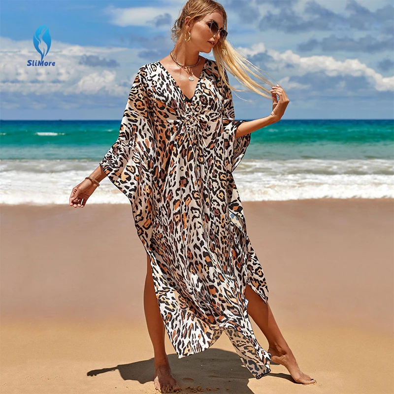Europe and the United States new beach skirt loose large size robe seaside holiday sun protection long skirt bikini blouse swims
