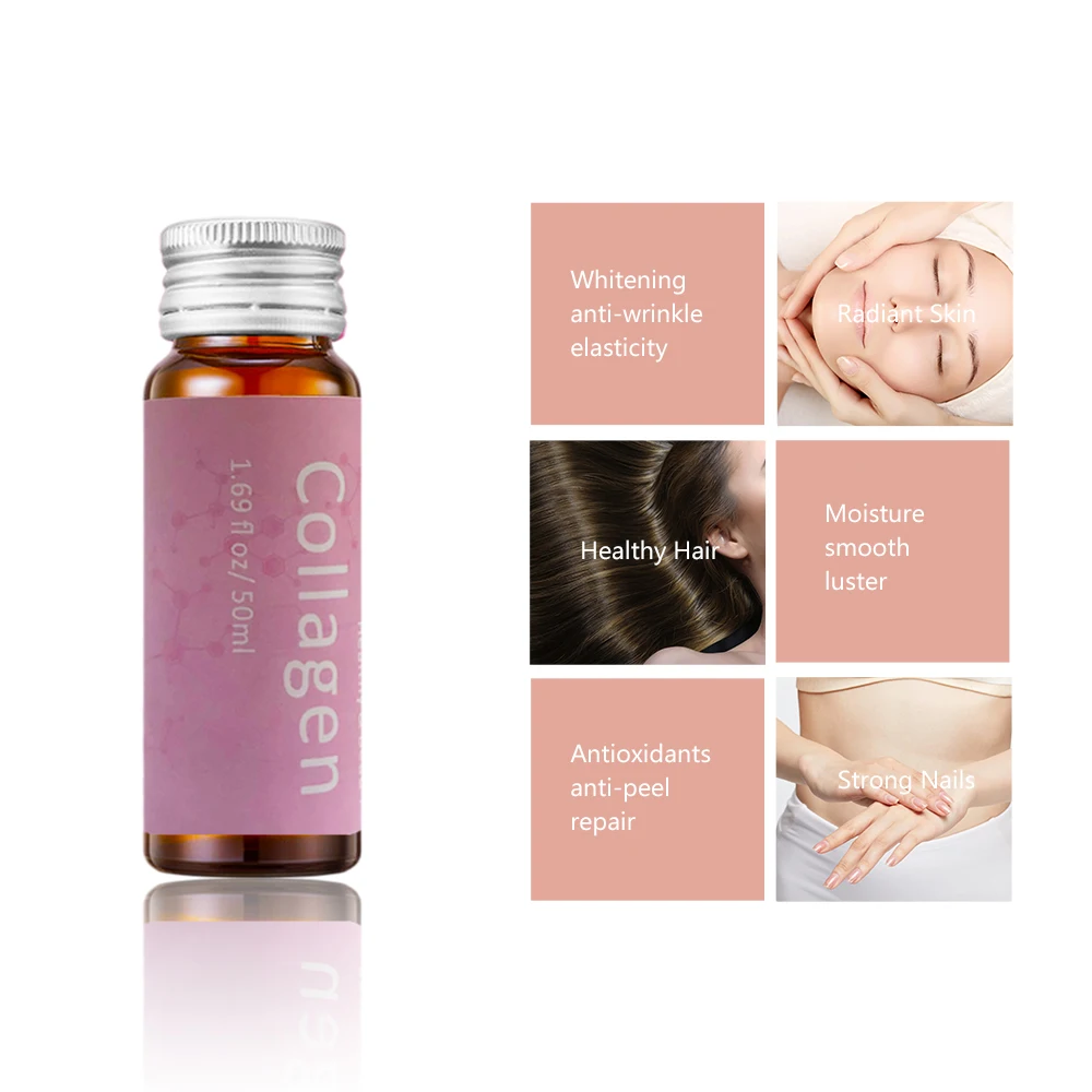 Whole sale Glowing skin Anti-wrinkle cubilose collagen peptids drink for woman