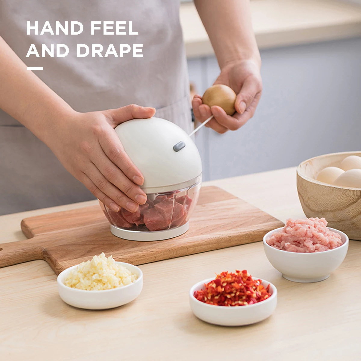 500ML Hand Pull String Mini Multi Functional Meat Vegetable Garlic Chopper