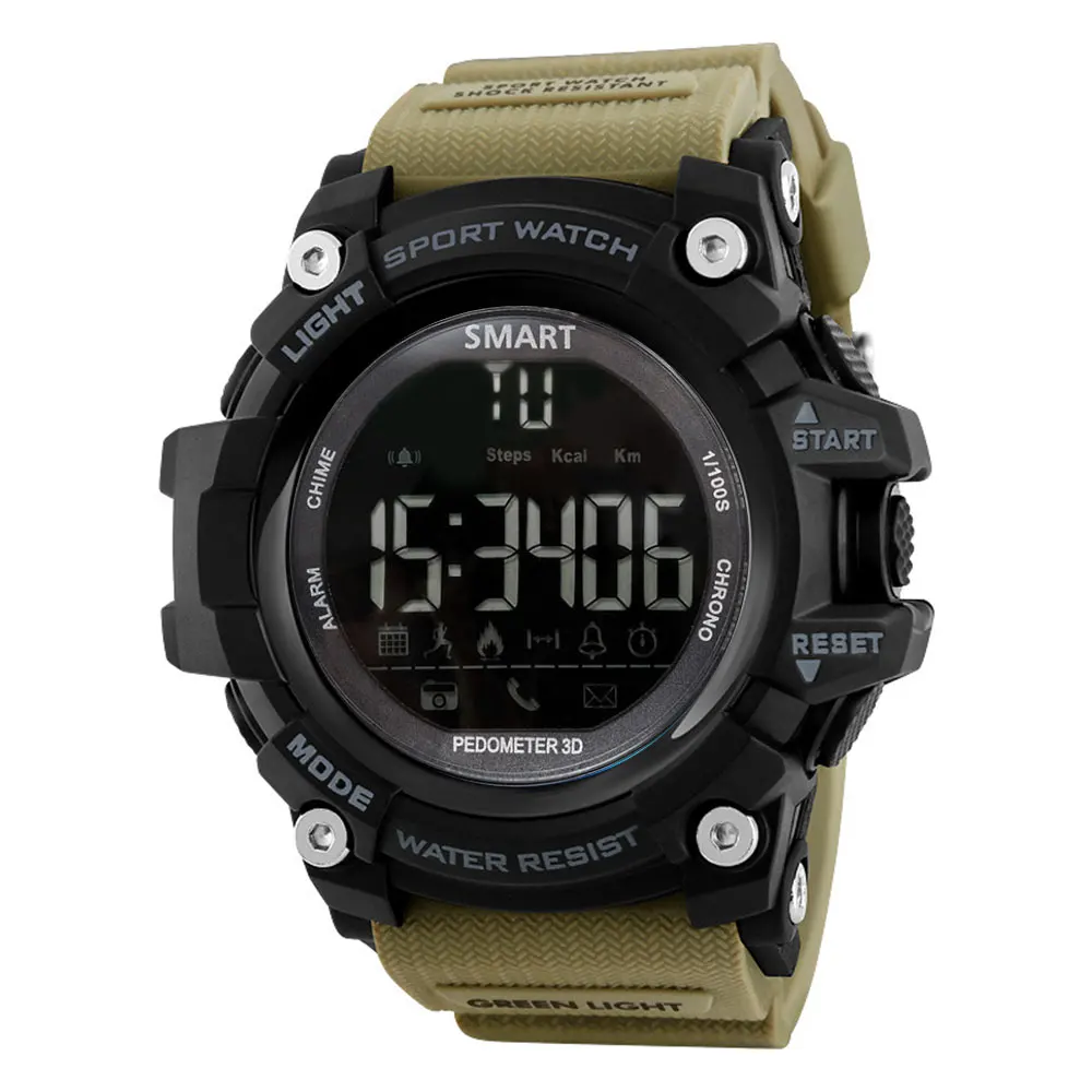 Outdoors athlete waterproof water resistant smart watch manufacturer workout hombre male pedometer bluetooth digital watch