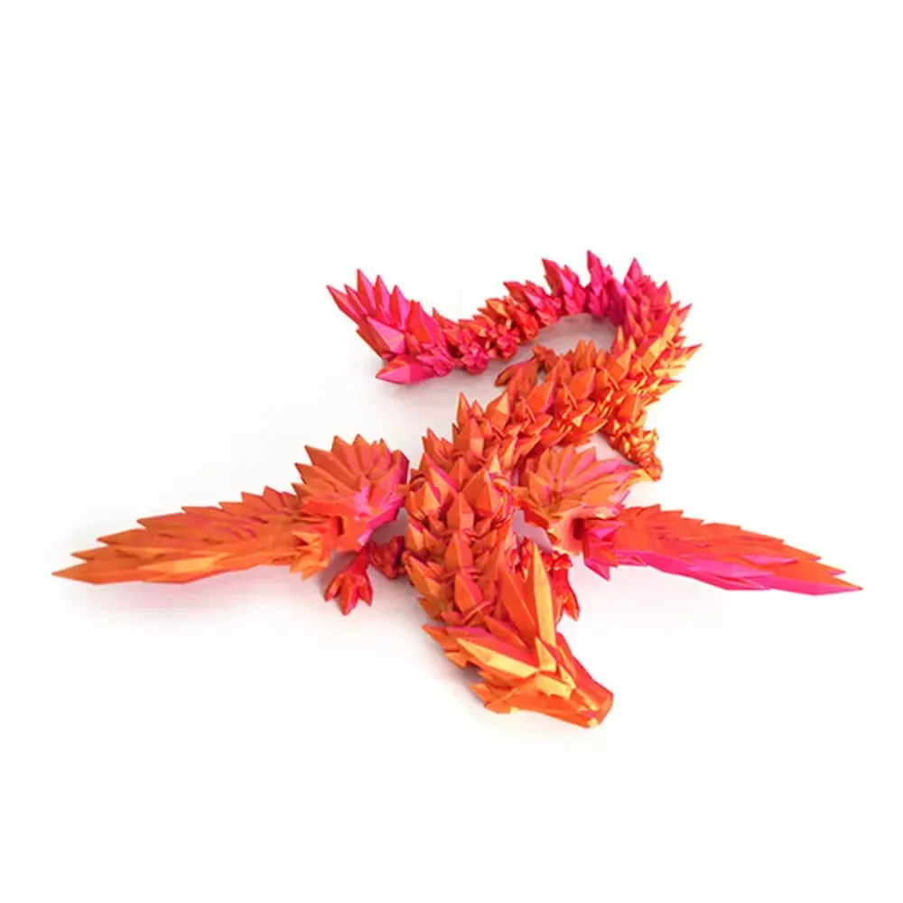 2025 3D Printed Gem Articulated Dragon Rotatable 3D Dragon Toy Mystery Dragon Egg Fidget Surprise Toy For Autism