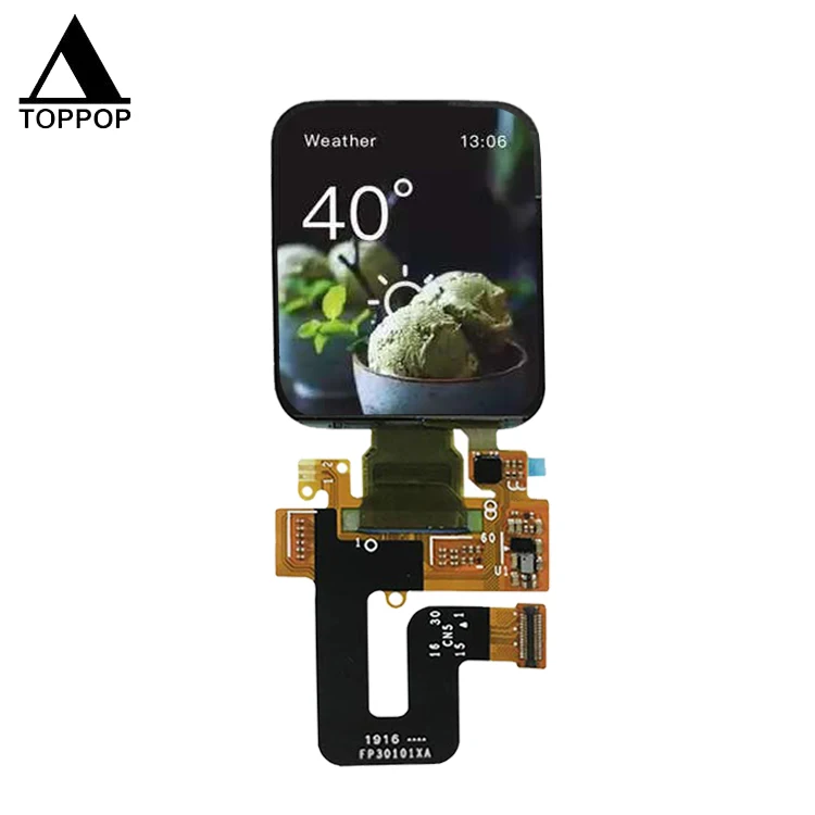IPS 368*448 1.8 inch Square Watch OLED Display 1.78 MIPI SPI AMOLED LCD Screen Module with Capacitive Touch Panel