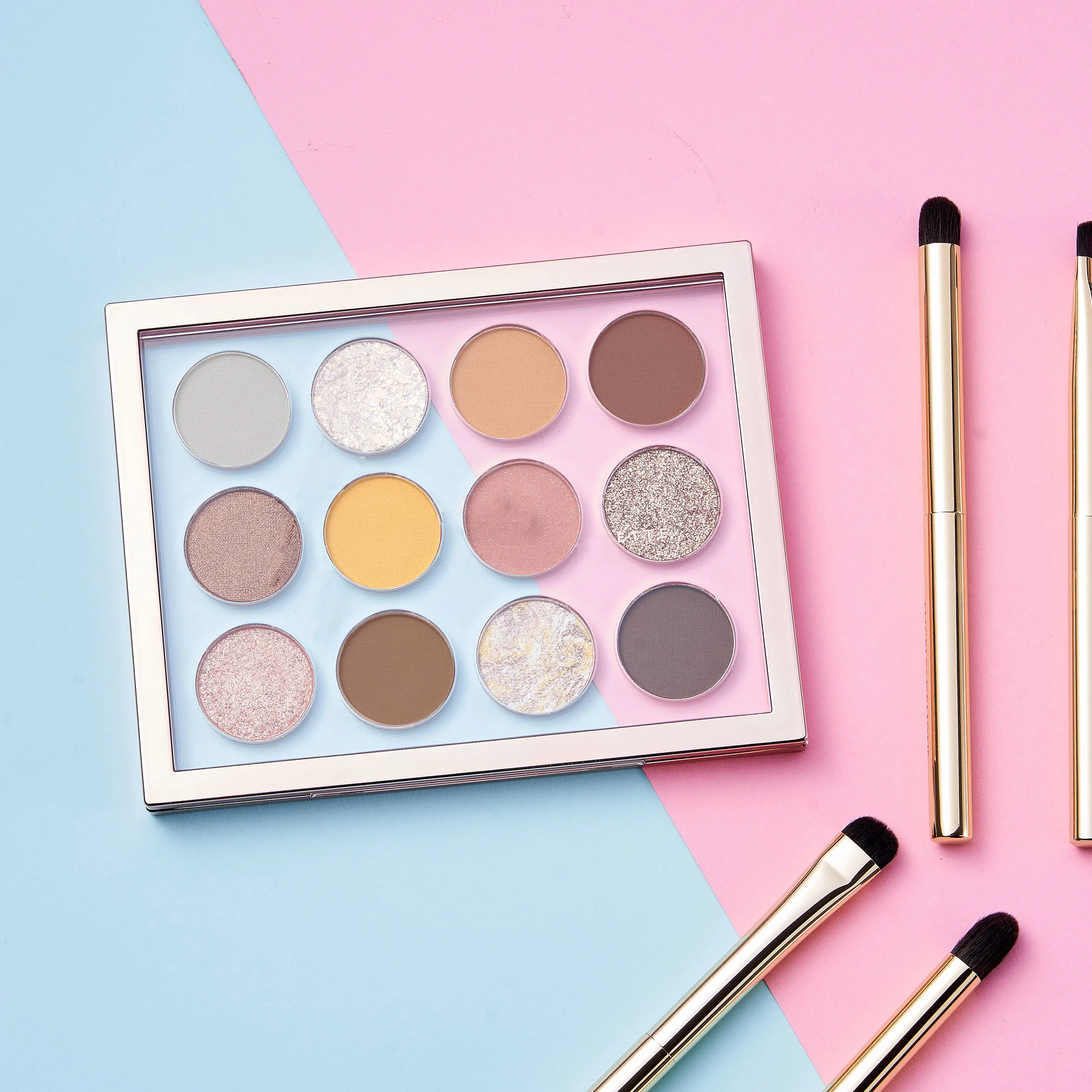 
Transparent Palette Pigmented Cosmetics Makeup Eye Shadow Custom Private Label Glitter Eyeshadow Palette 