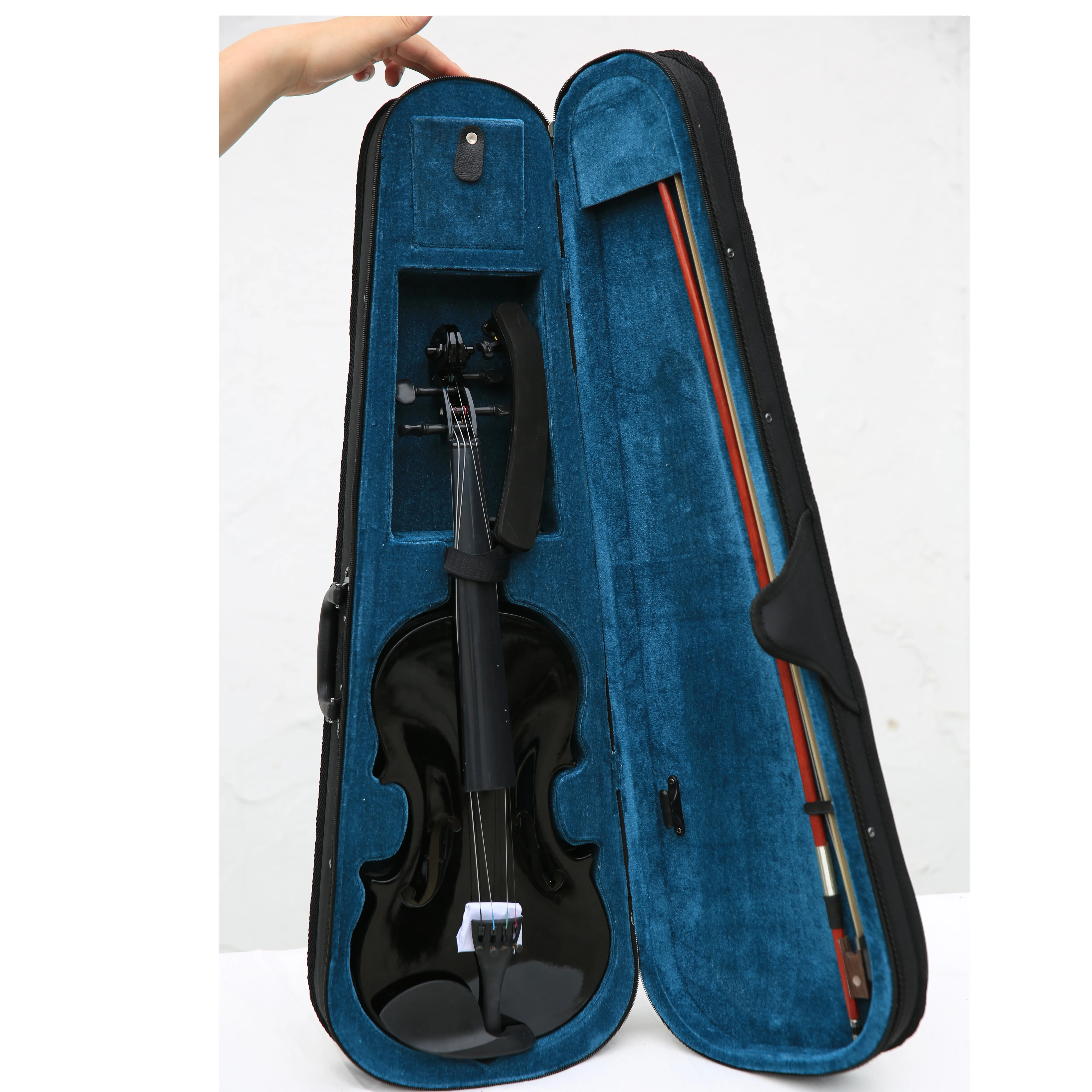 Moderate price Dark Black Violin Stringed Instruments Professional design violin