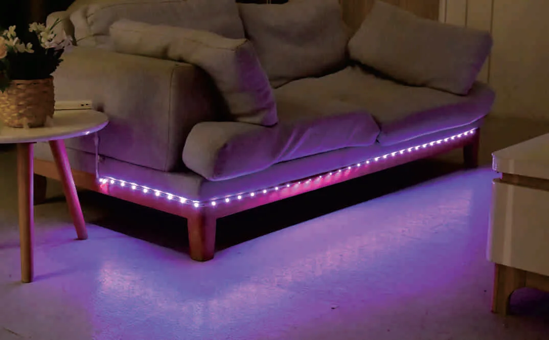 Перезаряжаемая Светодиодная лента RGB с питанием от батареи меняющая цвет для вечеринки полки дивана стола игры праздничного украшения