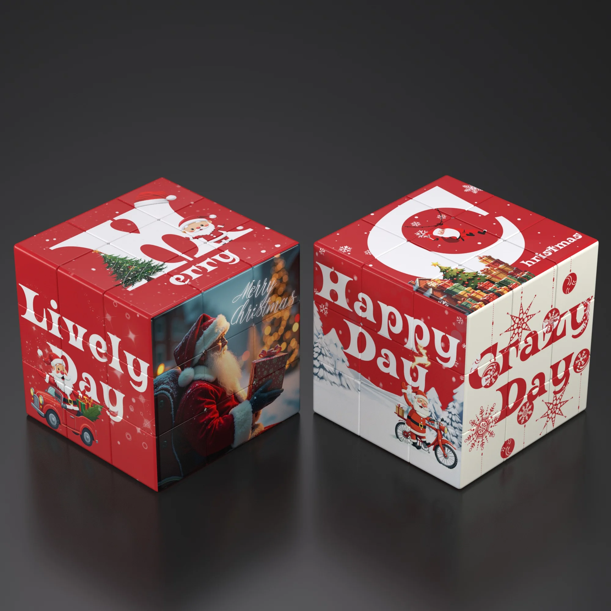 Hot sale Christmas day gifts design diy present stock educational brain teaser toys magic puzzle cube for kids