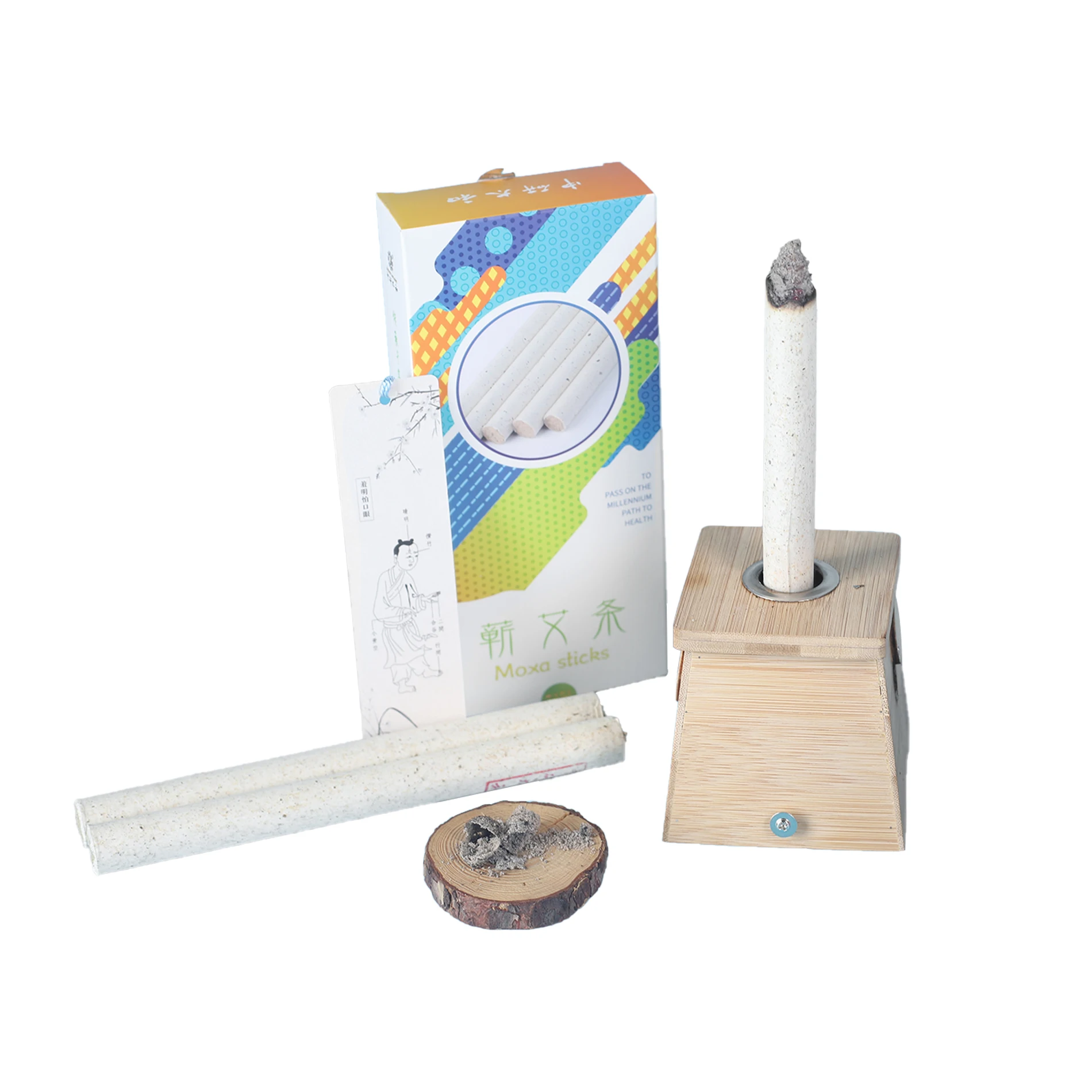 Zhongyan Qi Moxa Stick drift in air not choking Moxa Rolls chinese medicine moxibustion