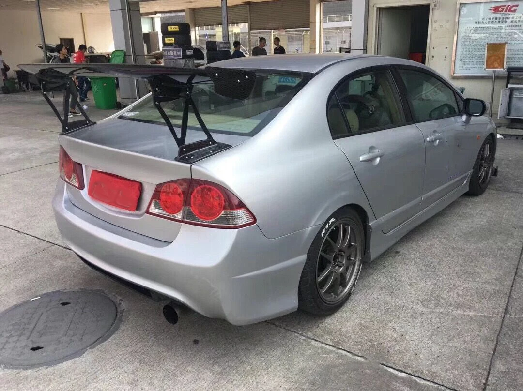 Rear Wing Universal Spoiler Auto Parts Carbon Fiber Rear Spoiler Car JS Style  For Honda 8th 9th Generations Civic