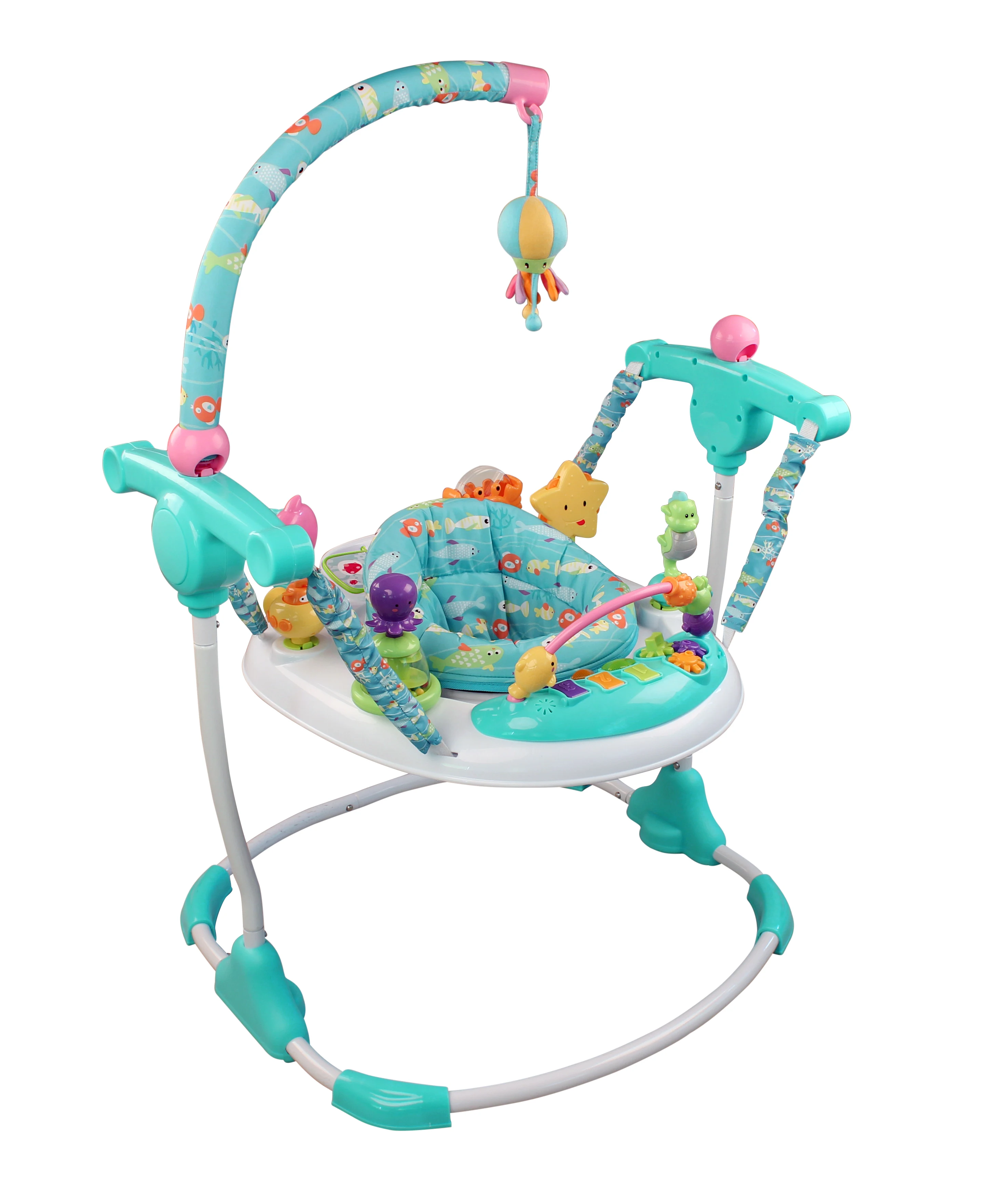 Wholesale Water World Jumperoo Activity Center Foldable and Adjustable Baby Bouncer with Music EN Certified