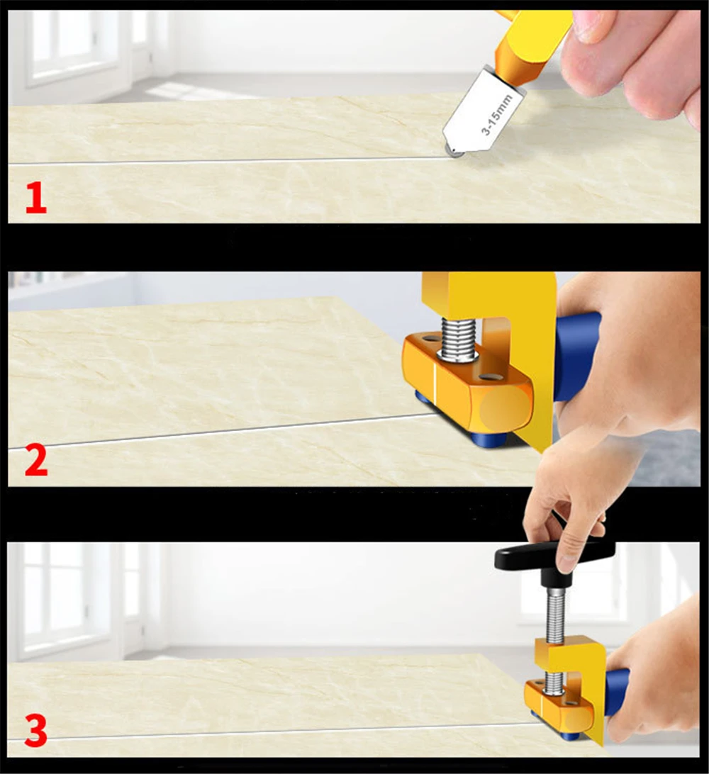 2 in 1 High-Strength Portable Ceramic Tile Glass Cutter Opener Home Glass Cutter Tile Cutter Diamond Cutting Hand Tools