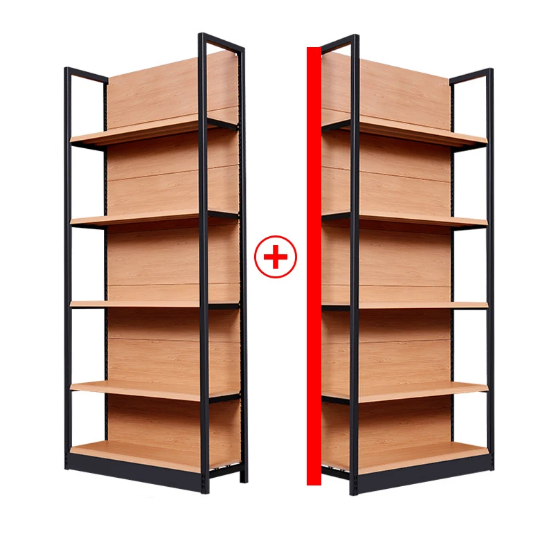 Factory Iron Wood Style Shelves Gas Station Black Metal Wall Shelves