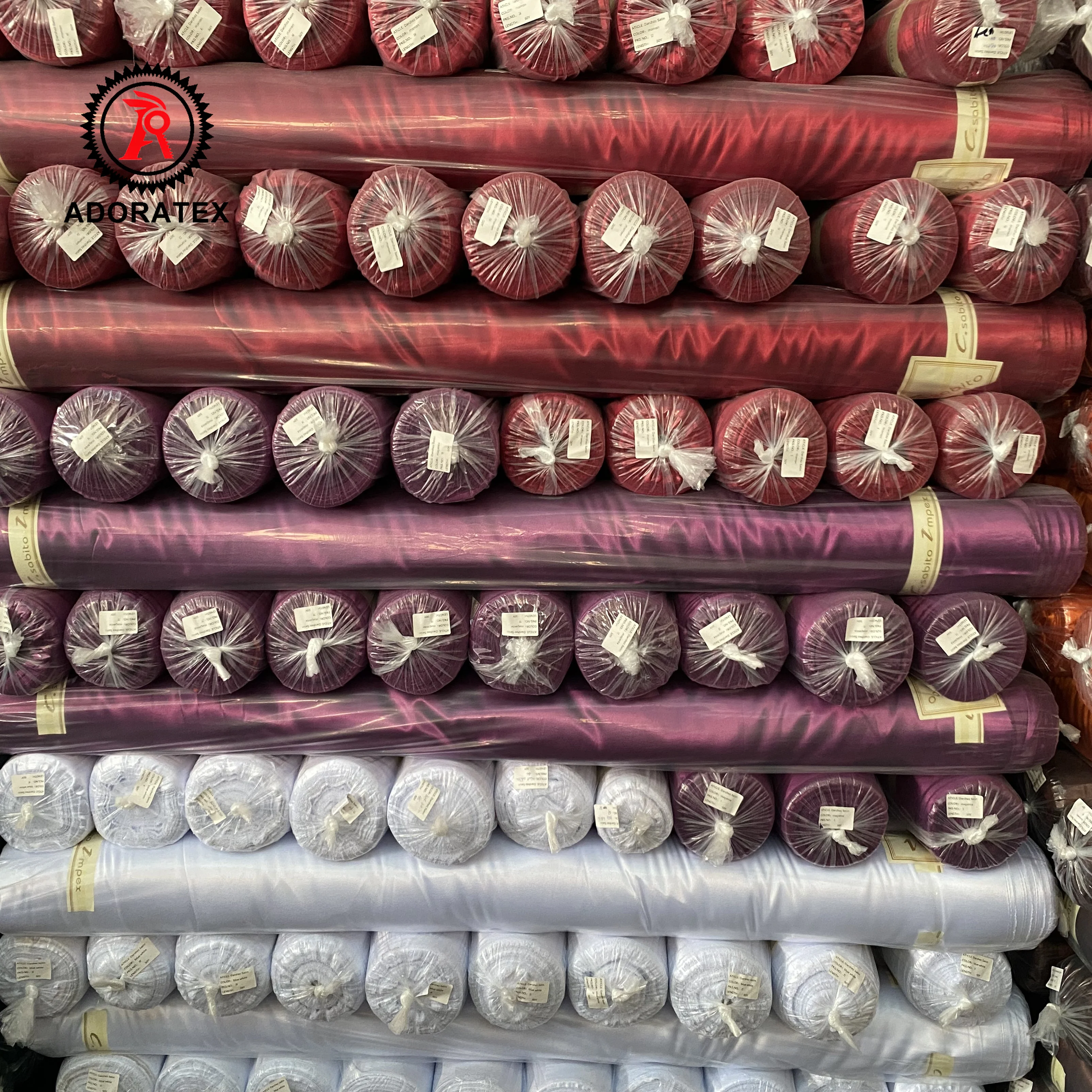 Wholesale factory cheap price 100% polyester shiny satin fabric