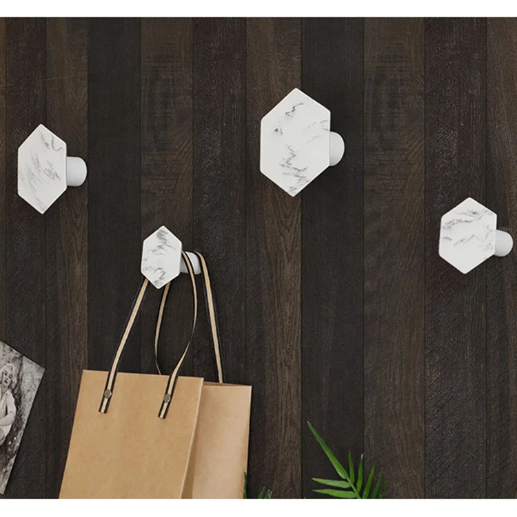 
Pack of 4 Marble Decorative Wall Towel Hook Coat Hangers Wall Mounted Kitchen Hook 