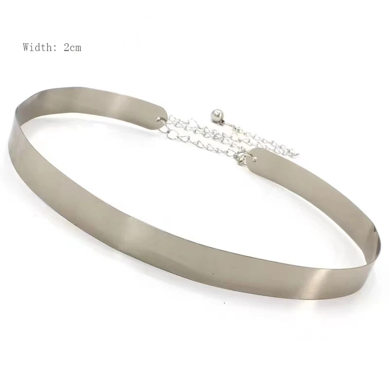 Высококачественный модный простой стиль золотая Женская Регулируемая цепочка пояс для платья