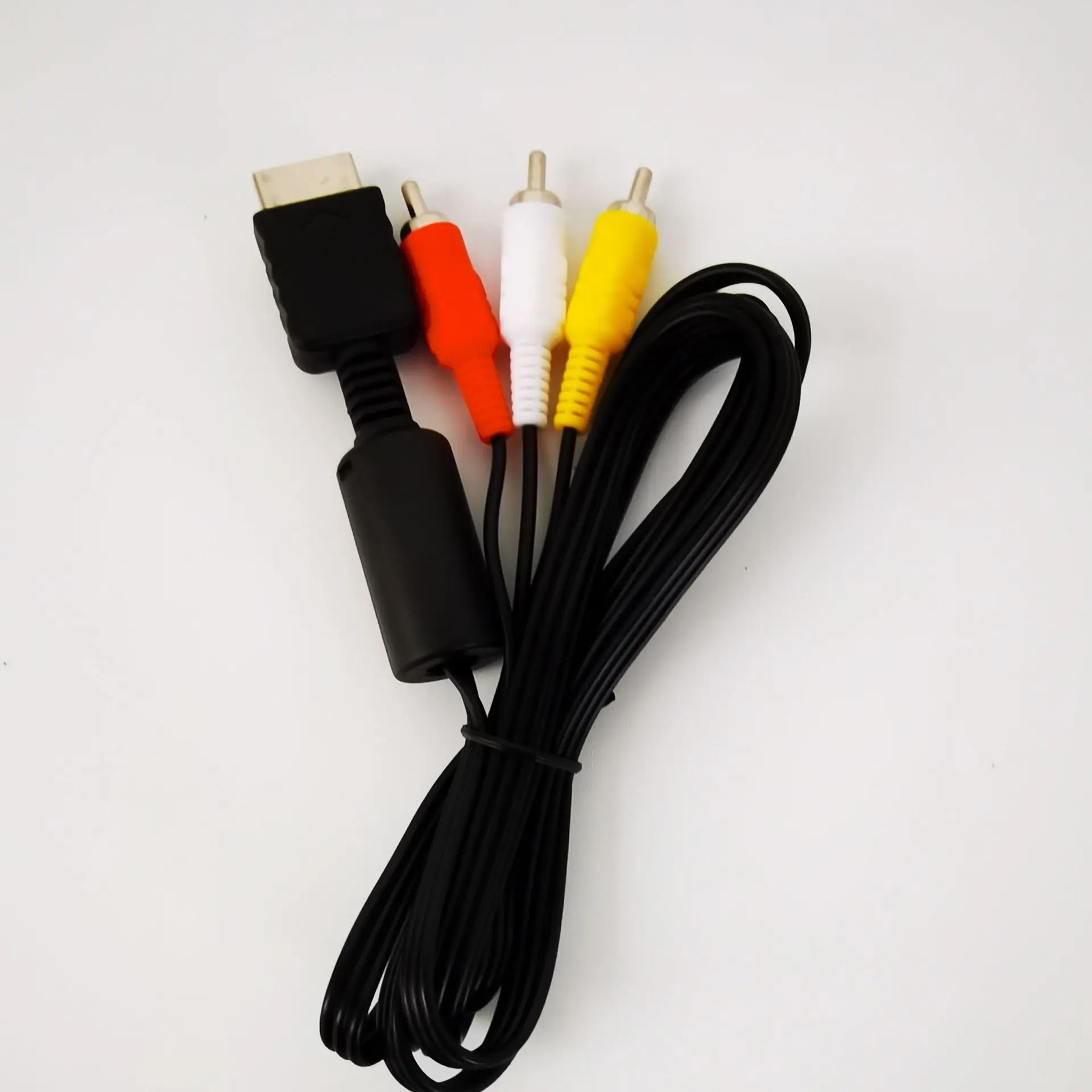 1.8M Audio Video AV Cable Cord Wire to 3 RCA TV Lead for Sony for Playstation PS1 PS2 for PS3 Console Cable