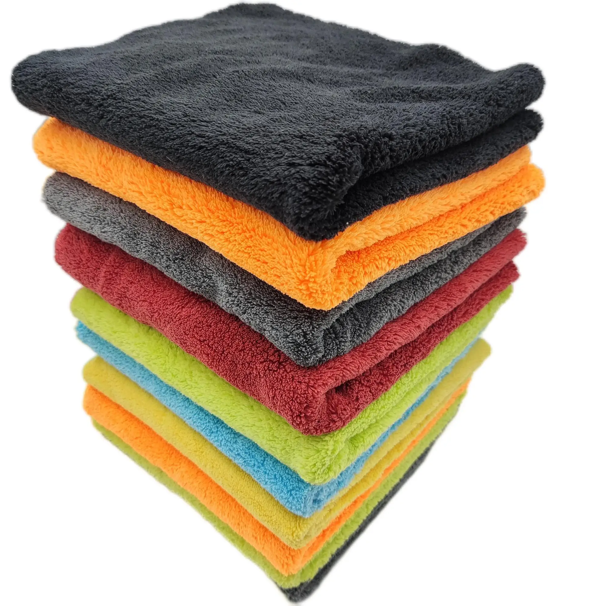 80/20 edgeless microfiber plush towel 500GSM  super soft car wash microfiber cloth for auto detailing