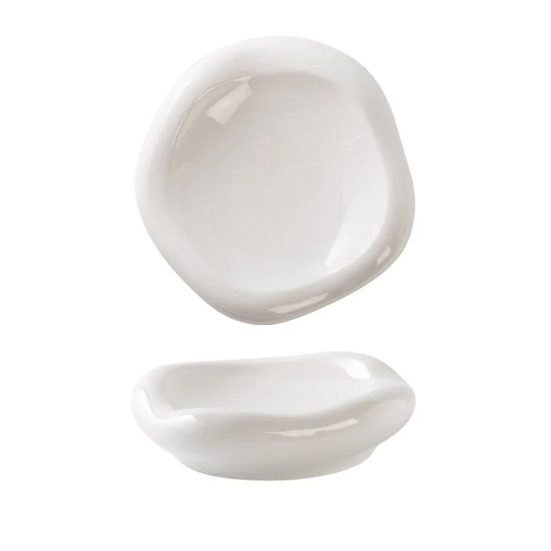 Creative irregular plate ceramic soup home deep dish plate underglaze color hotel tableware plate