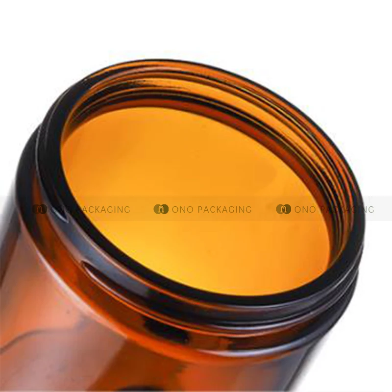2 oz 4 oz 8 OZ amber color straight side glass candle jar with aluminum metal cap