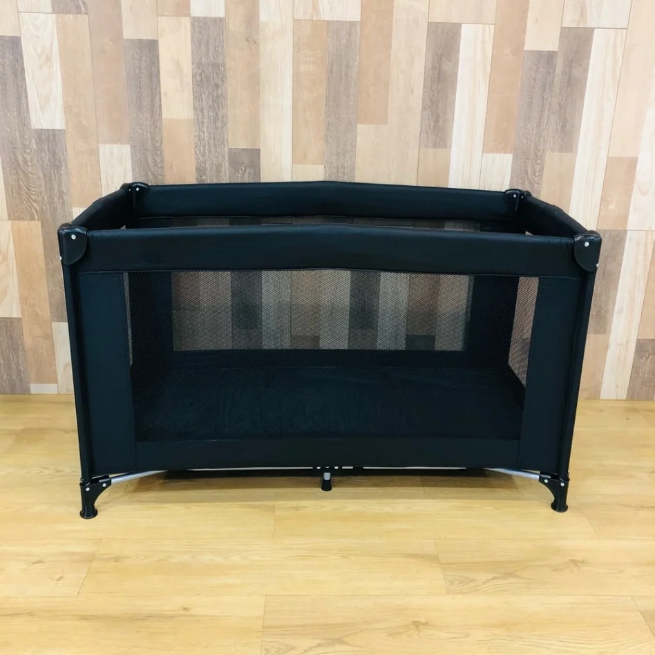 Brightbebe Modern European Standard Multifunction Baby Playpen Easy Folding Metal Frame Crib for Bedroom & Dining Room