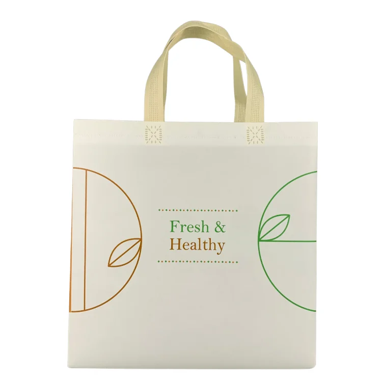 Whole sale  high quality and eco friendly durable reusable ecological waterproof portable tote RPET non woven bag for shopping