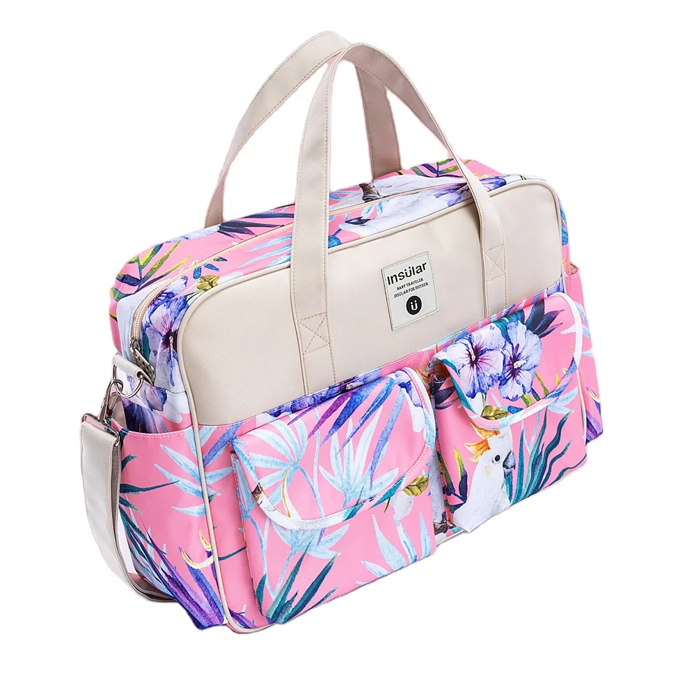 Fashionable Portable Large-Capacity Nylon Maternity Bag Waterproof Shoulder Crossbody Handheld Mom Bag for Mommy and Baby